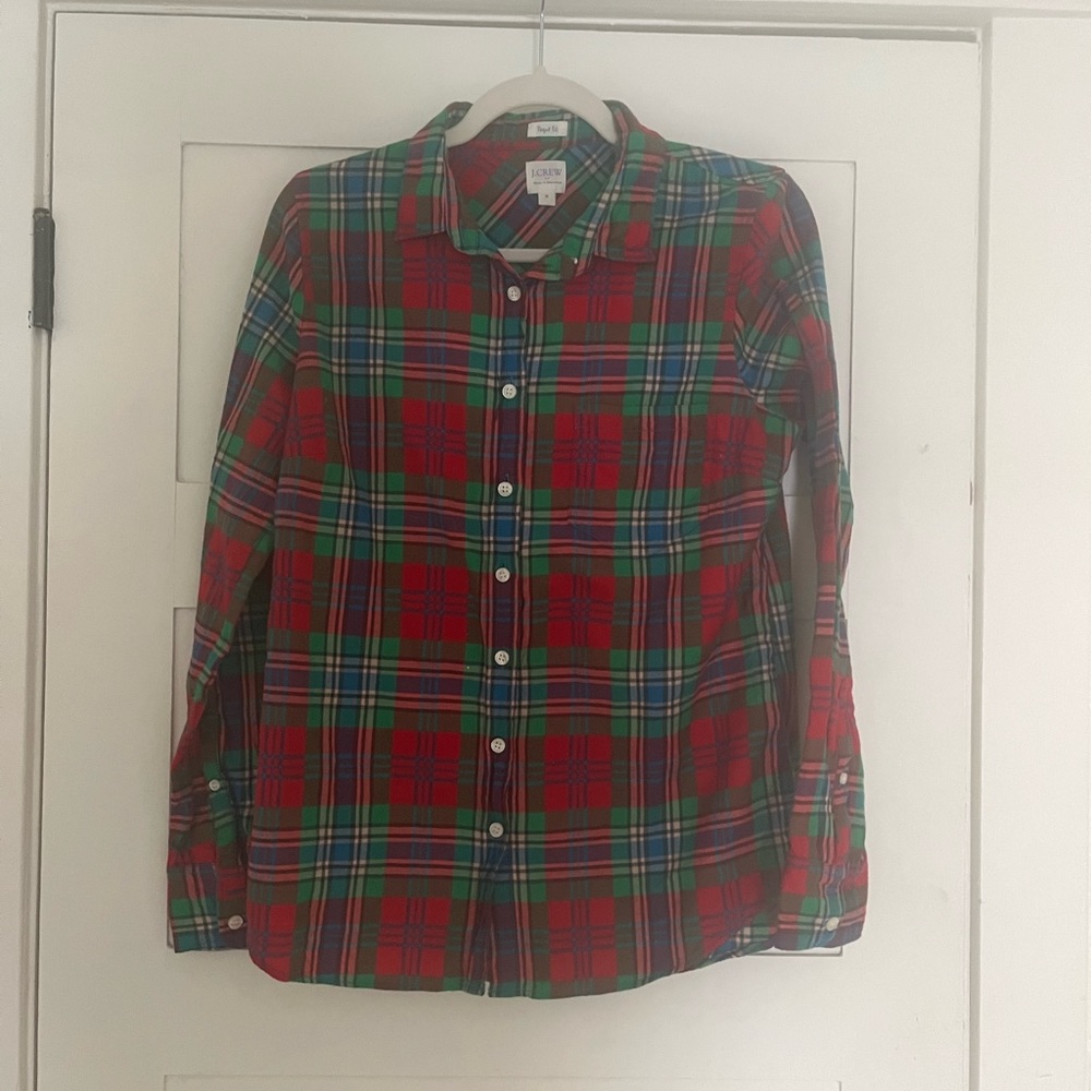 JCrew Factory Size M Plaid Button Down